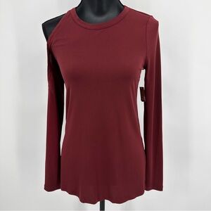 Rachel Rachel Roy NWT Long Sleeve Shirt Burgundy Size XS